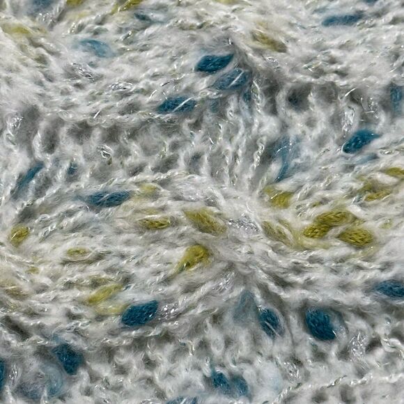 Aratta Silent Journey Open Front Cable Knit Cardigan Size L Large Lace Cuffs - Picture 8 of 16